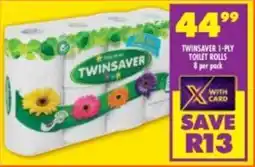 Shoprite Twinsaver 1-ply toilet rolls offer