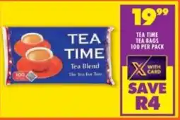 Shoprite Tea time tea bags offer