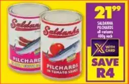 Shoprite Saldanha pilchards all variants offer
