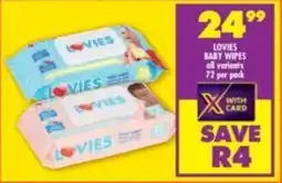 Shoprite Lovies baby wipes all variants offer