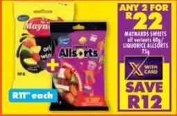 Shoprite Maynards sweets all variants/ liquorice allsorts offer