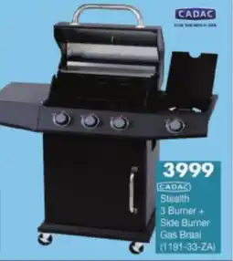 President Hyper Cadac Stealth 3 Burner + Side Burner Gas Braai offer