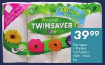 President Hyper Twinsaver 1-Ply Roll 500 Sheets Toilet Tissue offer