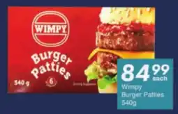 President Hyper Wimpy Burger Patties offer