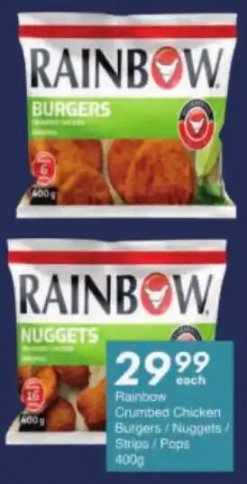 President Hyper Rainbow Crumbed Chicken Burgers/ Nuggets/ Strips/ Pops offer
