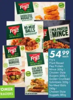 President Hyper Fry's Plant Based Pea Protein Mince/ Chicken Style Burgers/ Golden Crumbed Schnitzels/ No-Meat Balls/ Chicken Style Nuggets offer