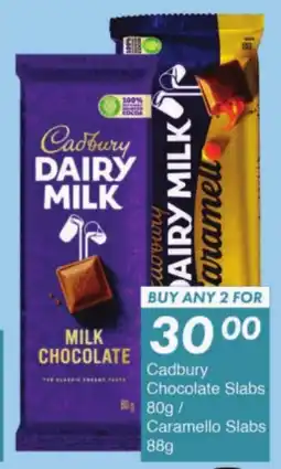 President Hyper Cadbury Chocolate Slabs/ Caramello Slabs offer