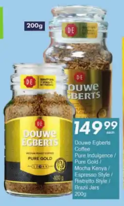 President Hyper Douwe Egberts Coffee Pure Indulgence/ Pure Gold/ Mocha Kenya/ Espresso Style/ Ristretto Style/ Brazil Jars offer