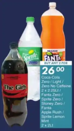President Hyper Coca-Cola Zero/ Light/ Zero No Caffeine/ Fanta Zero/ Sprite Zero/ Stoney Zero/ Fanta Apple Rush/ Sprite Lemon Mint offer