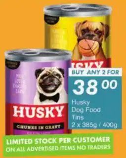 President Hyper Husky Dog Food Tins offer