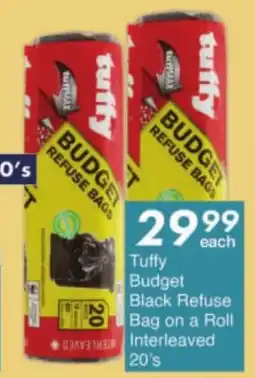 President Hyper Tuffy Budget Black Refuse Bag on a Roll Interleaved offer