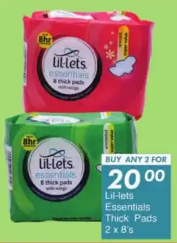 President Hyper Lil-lets Essentials Thick Pads offer