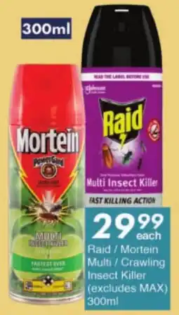 President Hyper Raid/ Mortein Multi/ Crawling Insect Killer offer