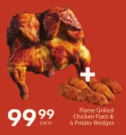 President Hyper Flame Grilled Chicken Flatti & Potato Wedges offer