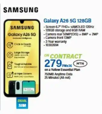 Incredible Connection SAMSUNG Galaxy A26 5G 128GB offer
