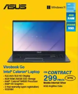 Incredible Connection ASUS Vivobook Go Intel Celeron Laptop offer