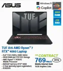 Incredible Connection ASUS TUF A15 AMD Ryzen 7 RTX 4060 Laptop offer