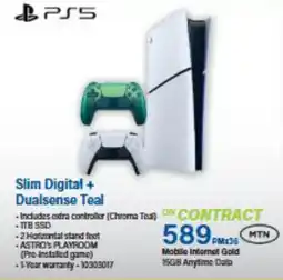 Incredible Connection PS5 Slim Digital + Dualsense Teal offer