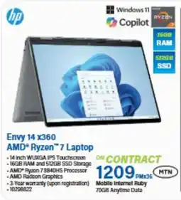 Incredible Connection HP Envy 14 x360 AMD Ryzen 7 Laptop offer