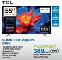 Incredible Connection TCL 55-Inch QLED Google TV- 55P8K offer
