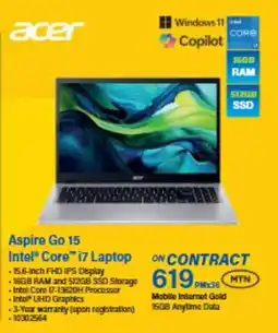Incredible Connection Acer Aspire Go 15 Intel Core i7 Laptop offer