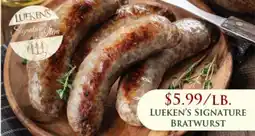 Econo Foods Lueken's signature bratwurst offer