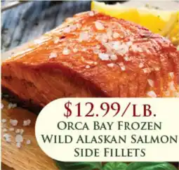Econo Foods Orca bay frozen wild alaskan salmon side fillets offer