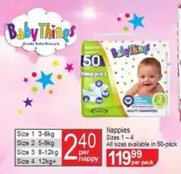 Dis-Chem Baby Things Nappies offer