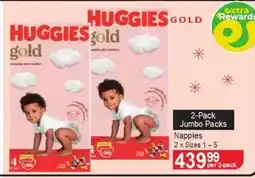 Dis-Chem Huggies Gold Jumbo Packs Nappies offer
