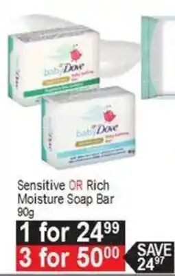 Dis-Chem Sensitive OR Rich Moisture Soap Bar Dove offer