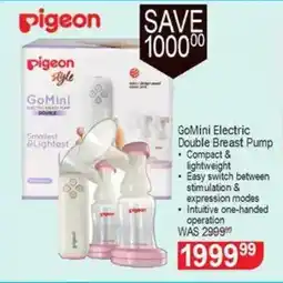 Dis-Chem Pigeon GoMini Electric Double Breast Pump offer
