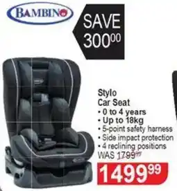 Dis-Chem Bambino Stylo Car Seat offer