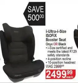 Dis-Chem Bambino i-Ultra-i-Size ISOFIX Booster Seat offer