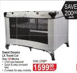 Dis-Chem Bambino Sweet Dreams LX Travel Cot offer