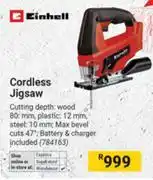Builders Warehouse Einhell Cordless Jigsaw offer