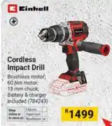Builders Warehouse Einhell Cordless Impact Drill offer