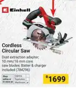 Builders Warehouse Einhell Cordless Circular Saw offer