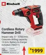 Builders Warehouse Einhell Cordless Rotary Hammer Drill offer