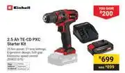 Builders Warehouse Einhell 2.5Ah TE-CD PXC Starter Kit offer