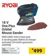 Builders Warehouse Ryobi 18V One Plus Orbital Mouse Sander offer