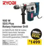 Builders Warehouse Ryobi 900W SDS Plus Rotary Hammer Drill offer