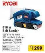 Builders Warehouse Ryobi 810W Belt Sander offer