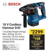 Builders Warehouse Bosch 18V Cordless Hammer Drill offer