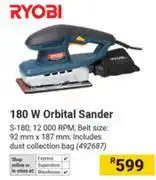 Builders Warehouse Ryobi 180W Orbital Sander offer