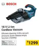 Builders Warehouse Bosch 18V Li-Ion Cordless Vacuum offer