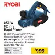 Builders Warehouse Ryobi 850W 82mm Hand Planer offer