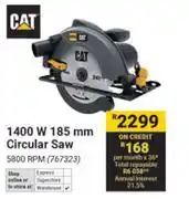 Builders Warehouse CAT 1400W 185mm Circular Saw offer