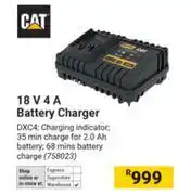 Builders Warehouse CAT 18V 4A Battery Charger offer