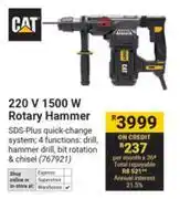 Builders Warehouse CAT 220V 1500W Rotary Hammer offer