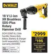 Builders Warehouse Dewalt 18V Li-Ion XR Brushless SDS Plus Rotary Hammer Drill offer